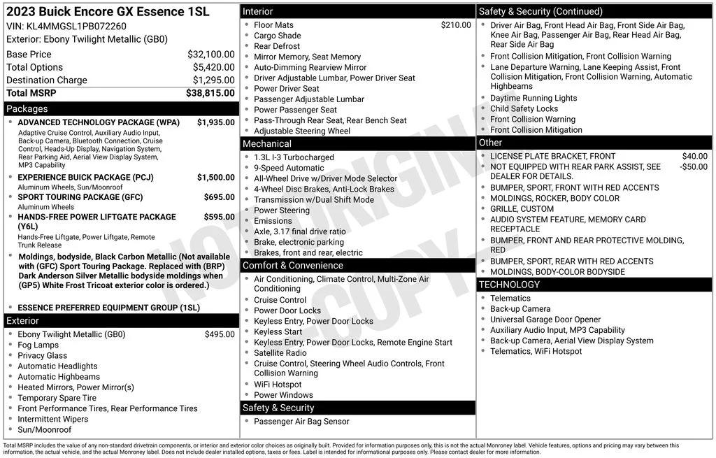 buick encore gx 2023 KL4MMGSL1PB072260 image buick encore gx 2023 KL4MMGSL1PB072260 image